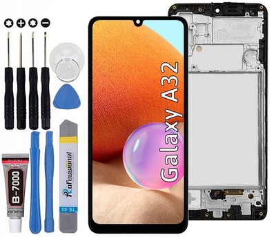 Für Samsung A32 4G A325 SM-A325F  Bildschirm LCD Display Incell Rahmen Schwarz