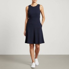 Lulus Modern Moves Navy Blue Ribbed Knit Sleeveless Mini Dress Size M Homecoming