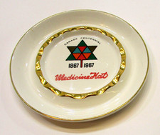 1867-1967 Canada Centennial Medicine Hat Alberta Old Hycraft 22k Gold Ashtray