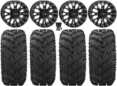 System 3 ST-3 Black 14'' Wheels 28'' Reptile Tires Can-Am Renegade Outlander