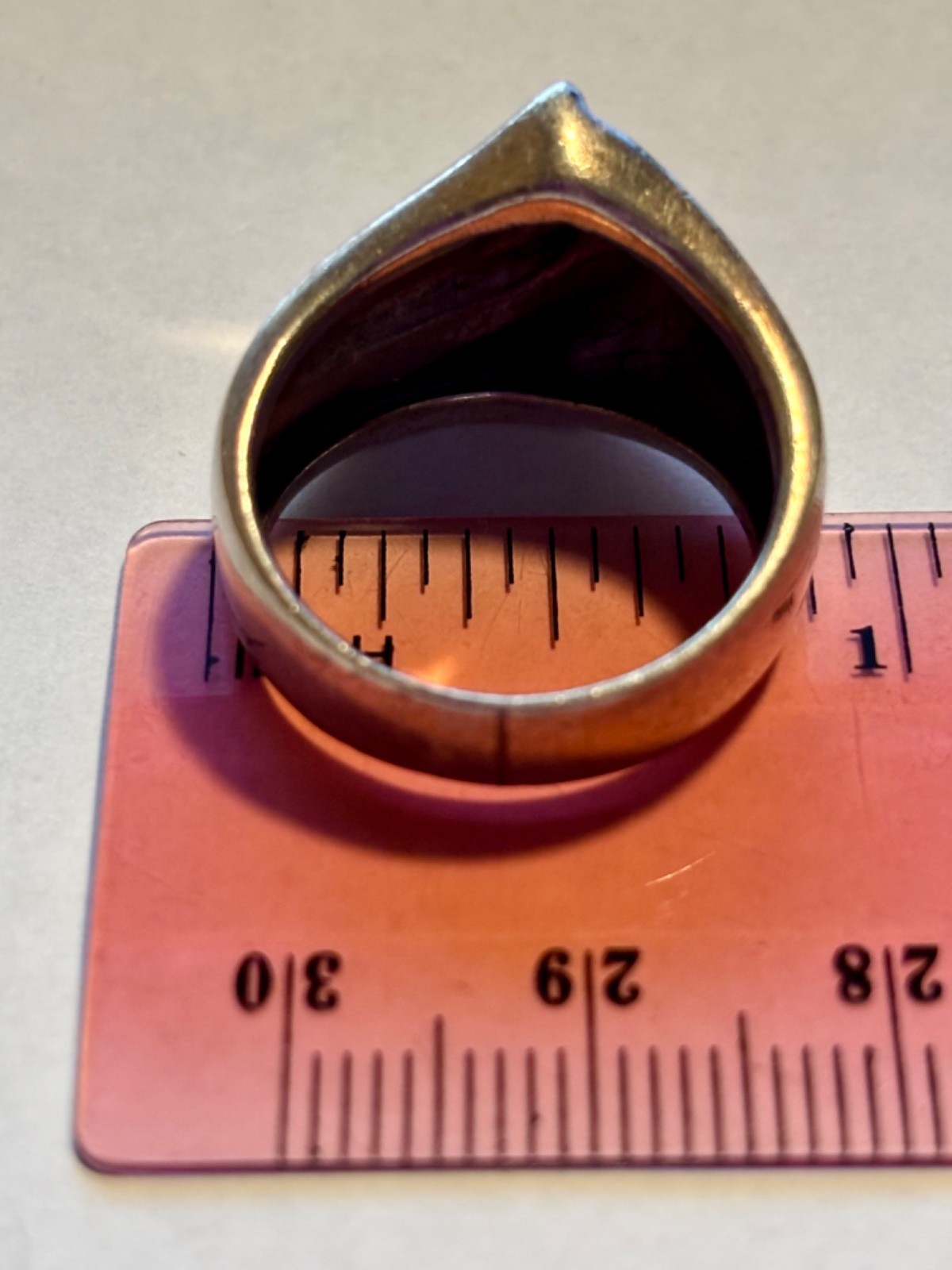 Vintage Solid Sterling Silver Wave Ring Size 7.5 - image 12