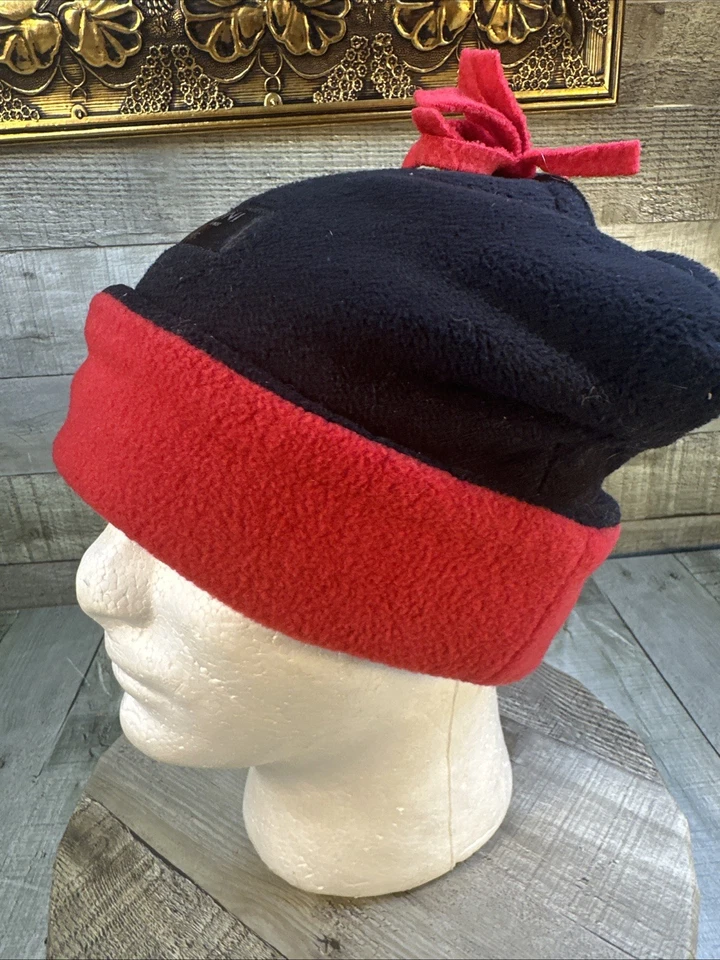 Gorro polar Sconi Wear NYC negro rojo vintage sombrero de invierno borla top unisex Foto 4 de 4