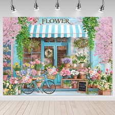 Spring Flower Shop Backdrop 7x5ft - Hello Spring Background for Photography, P..
