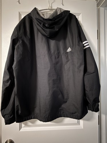 Seattle Sounders schwarze wetterfeste Kapuzenjacke für Herren 1/4 Reißverschlusstasche vorne Lg - Bild 5 von 9