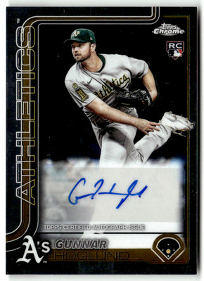 2025 Topps Chrome MLB No. AC-GH Gunnar Hoglund Rookie Auto