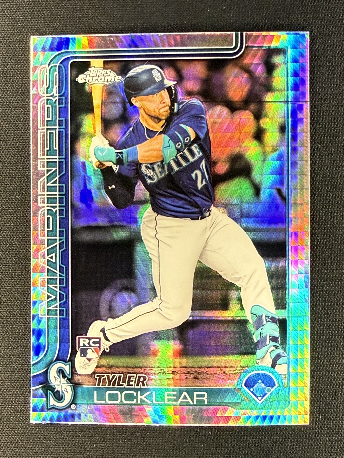 2025 Topps Chrome - Tyler Locklear #41 Prism Refractor (RC) Seattle Mariners