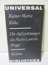 Reiner Maria Rilke - die Aufzeichnungen des Malte Laurids Brigge -Reclam Bd. 952