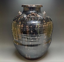 Tamba ware Tansen kiln four-eared pot leaf tea pot extra large 40cm e9033