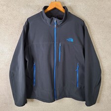 The North Face Apex Bionic 3 Jacket Mens XXL Black Blue Softshell Full Zip