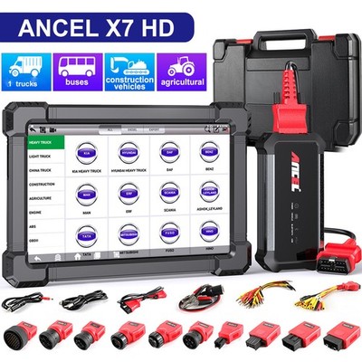 ANCEL X7 HD Heavy Duty Truck Diagnostic Scanner DPF Regen Tool OBD2 Code Reader
