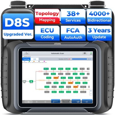 XTOOL D8S KFZ OBD2 Diagnosegerät BT Scanner ALLE SYSTEM ECU Codierung Deutsch