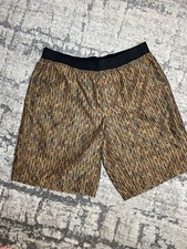 Prana Mens Breath Shorts Aztec Print Adult Large Prana Made In USA Athletic Shor