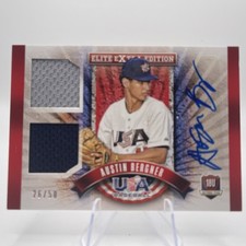 2015 Elite Extra Edition Austin Bergner Dual Jersey Auto Autograph /50
