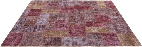 Patchwork Tissés à la Main Tapis Persan 205x153 cm-Orient, Tapis, Rug, Vintage - Picture 4 of 6