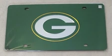 Green Bay Packers NFL Laser Cut Mirrored License Plate WinCraft