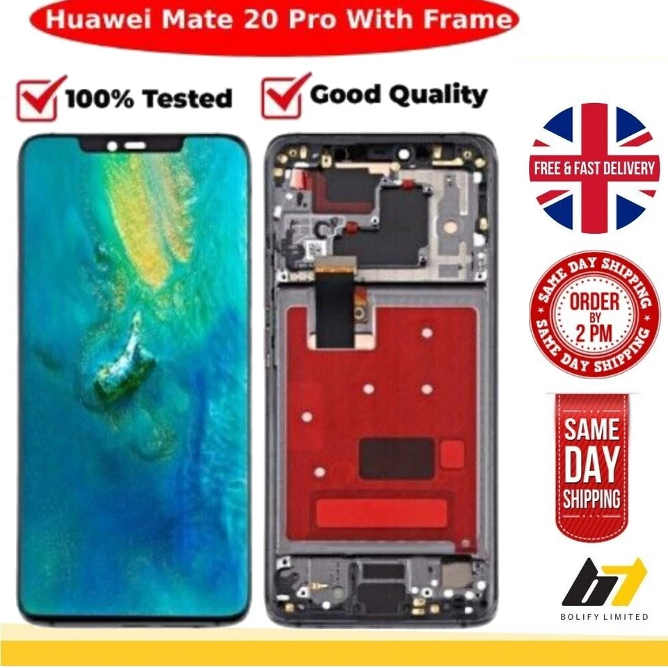Replacement LCD For Huawei Mate 20 Pro OLED Screen Touch Display With Frame UK - Image 2 of 2