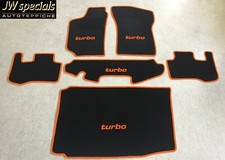 Autoteppich Kofferraum Hutablage für Fiat Coupe Turbo 1994-2000 orange 6teilig