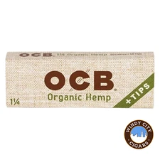 OCB Organic Hemp 1 1/4 Rolling Papers + Tips - 5 Packs