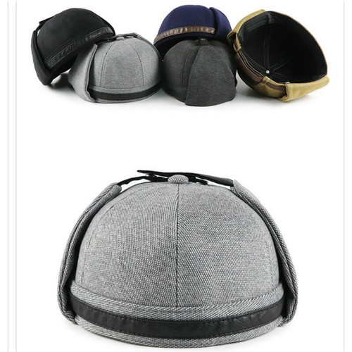 Men Skullcap Sailor Hat Cap Rolled Cuff 