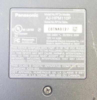 Panasonic AJ-HPM110 P2HD Memory Card Portable Recorder / Player | eBay