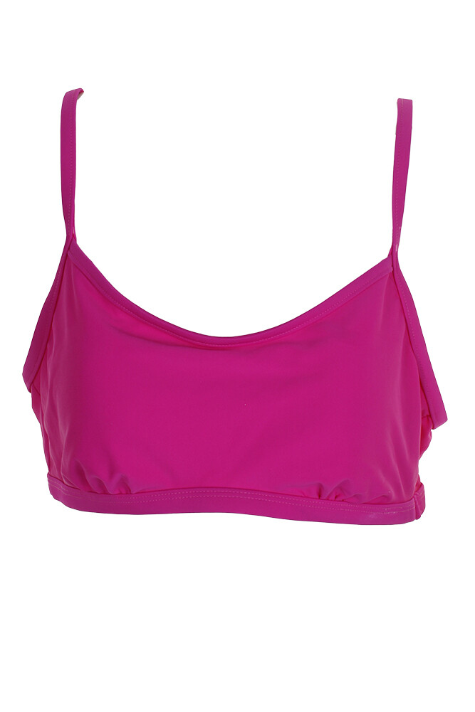 Go By Gossip Pink Sporty Cross Back Bikini Top L