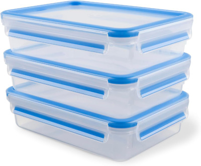 EMSA 515645 Clip & Close Frischhaltedosen | 3-Teiliges Set | 3 X 1,2 L | -40 Bis