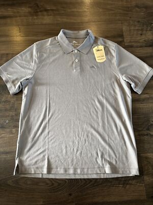 Tommy Bahama NWT Men's 3-Button Polo Shirt ST226363TX Large Bala Shark