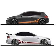 2x Car Side Body Graphics Decor Sticker Door Racing Stripe Vinyl Decals for SUV