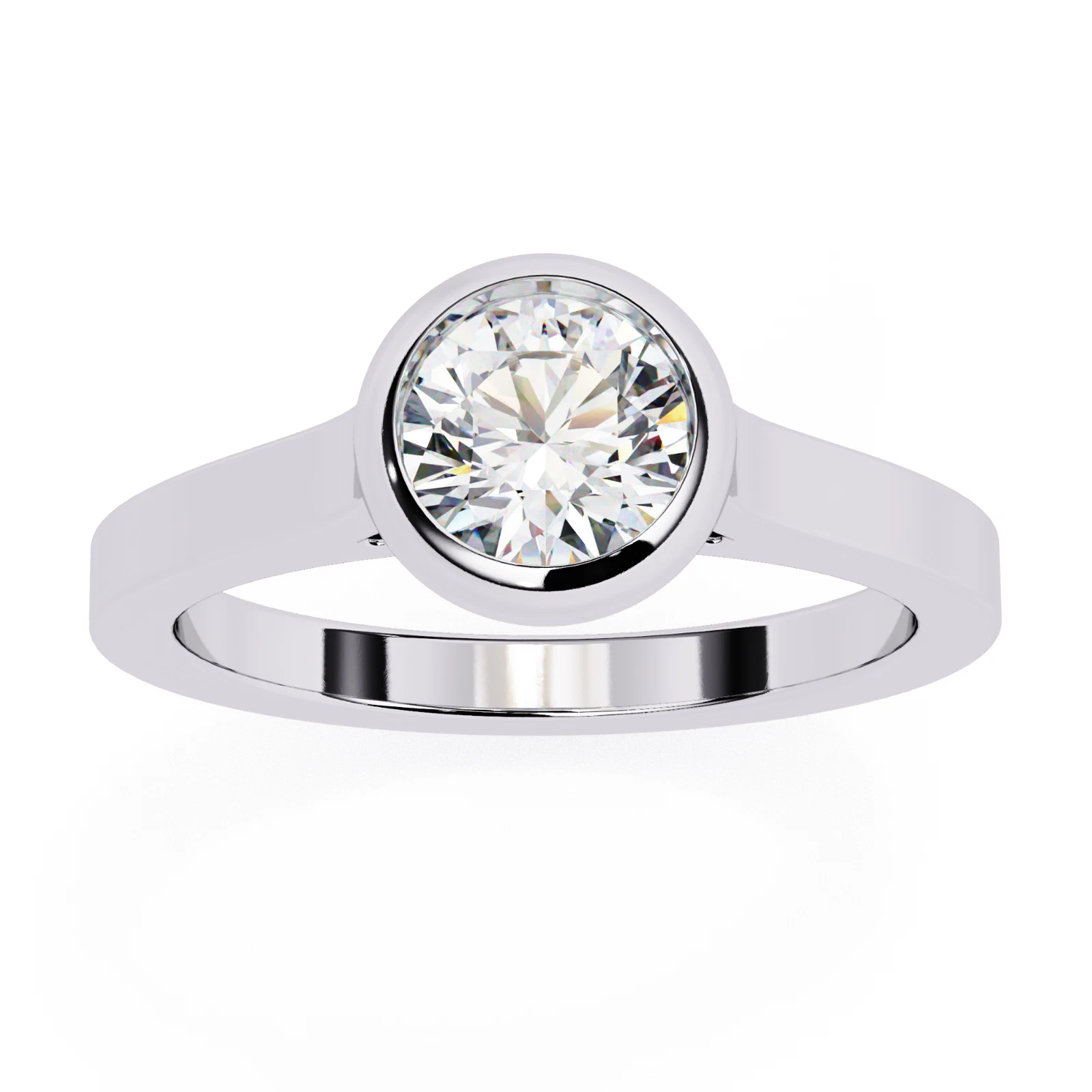 IGI Certified, 0.64CT, Lab-Grown Round Diamond Engagement Ring, 14k White Gold image-1