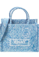 Versace Barocco Athena Borsa a tracolla in tela blu bianco oro borsetta
