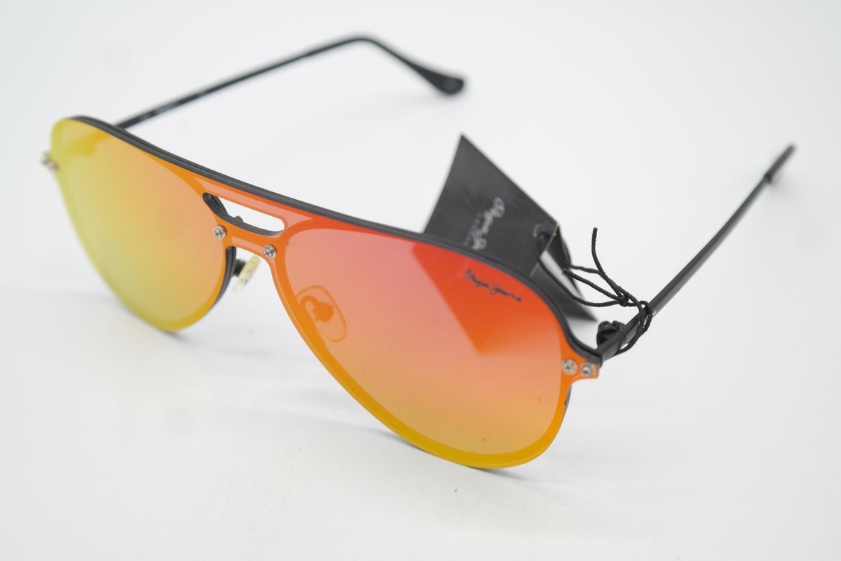 Lunettes De Soleil Pepe Jeans Briggs - Noir Ovale Métal - Neuves Sans étiquettes - Allemagne