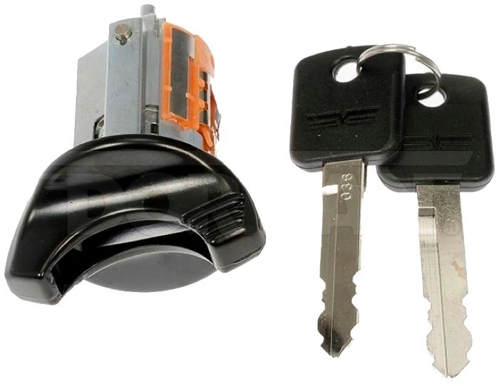 Cilindro de bloqueo de encendido de repuesto y llaves reemplazo FORD OEM # F1DZ11582A negro Foto 4 de 4