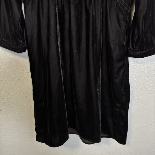 Ba&sh Damen Reve Samt schwarz V-Ausschnitt Minikleid Medium Party Date Cocktail - Bild 4 von 8