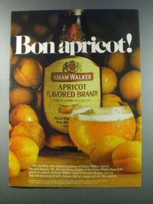 1981 Hiram Walker Apricot Brandy Ad - Bon Apricot!