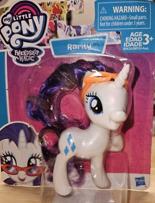 My Little Pony Friendship Magic White Rarity Unicorn Orange Glasses Hasbro New