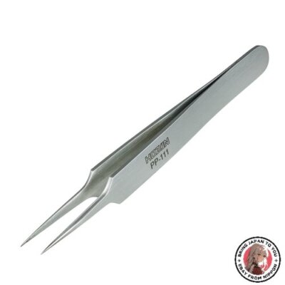 Hozan PP-111 Precision Tweezers Stainless Steel Straight Tip