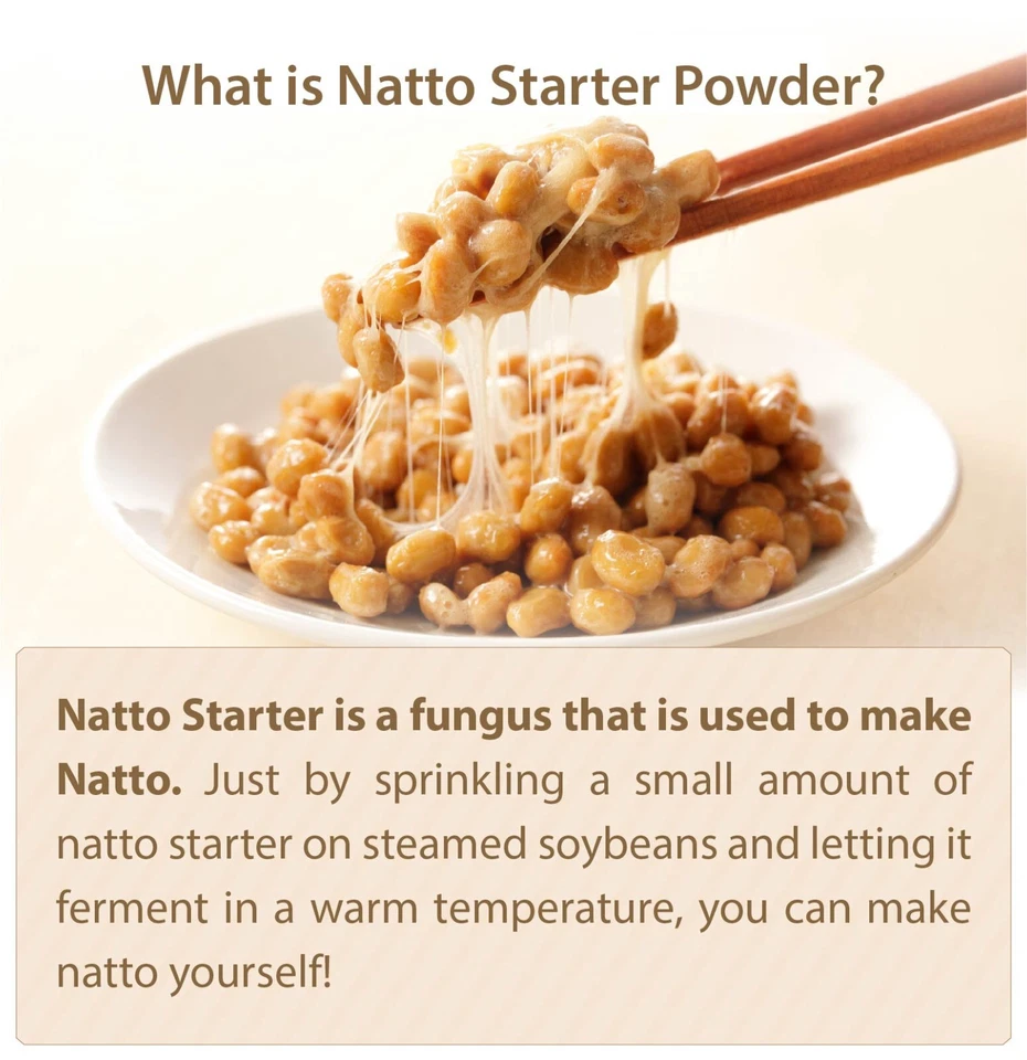 Kawashimaya Natto Starter Spores Powder 3g 100% Organic Soybean Extract Japan - Image 3 of 4