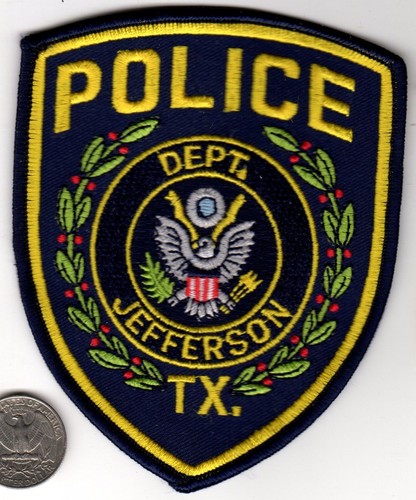 jefferson police patch state texas cloth shield crest insignia