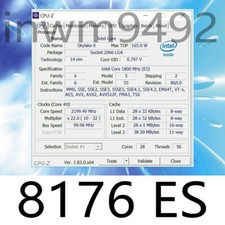 Intel Xeon Processor Platinum 8176 ES LGA3647 1.8GHz 28 Core QL1F CPU Processor