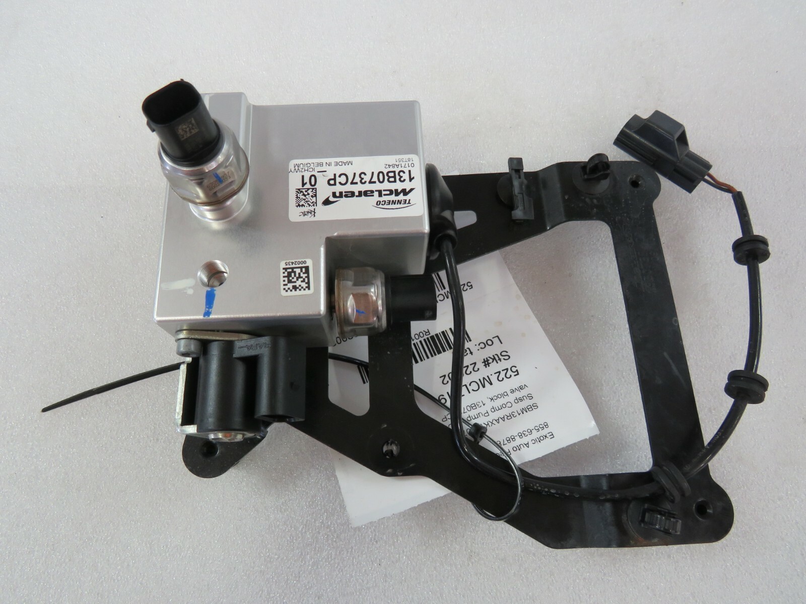 McLaren 600LT, Suspension Pump Valve, Used, P/N 13B0737CP
