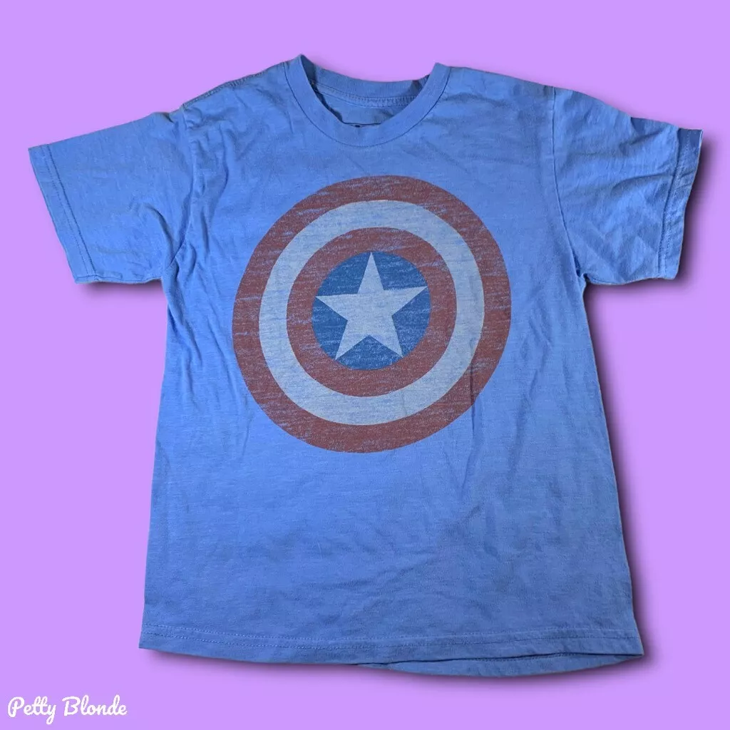 Girls captain america best sale shirt