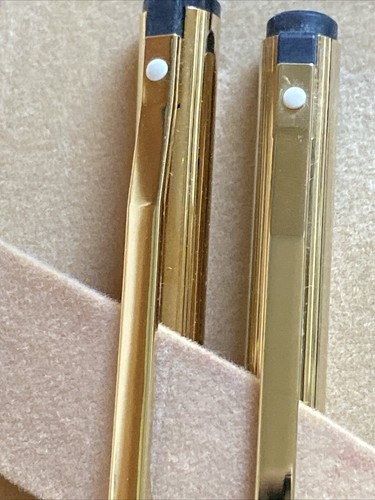 Sheaffer White Dot 23k Gold Electroplated Rollerball Pens & Pencil set In Box - Picture 15 of 15