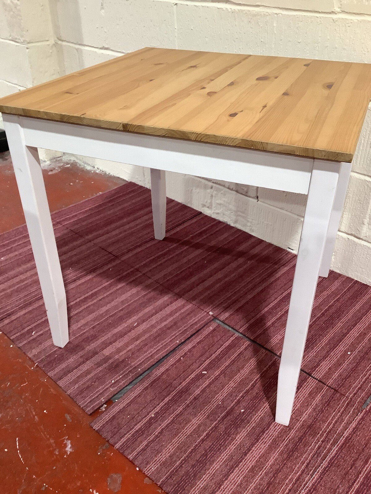 Small Wooden White Kitchen Dining Table 29” eBay