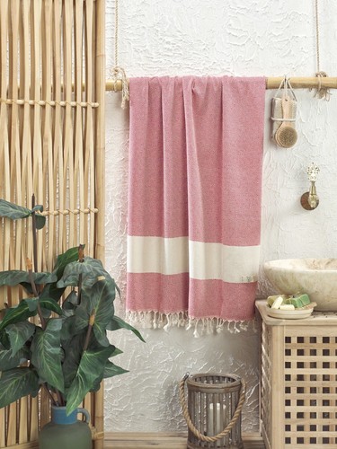 Aegean Concept Fringe Beach Bath Towel 37x73"Argyle Diamond Turkish Cotton 40Pcs - Picture 2 of 13