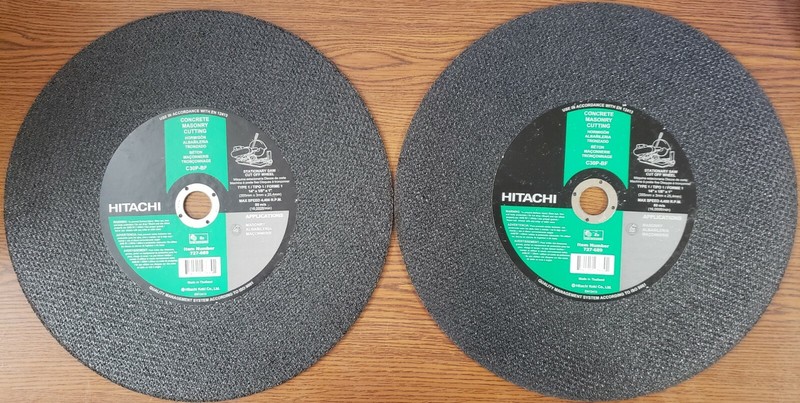 LOT OF 5 - HITACHI ITEM NO. 727-689  CUT OFF MASONRY WHEEL 14" x 1/8" x 1" EACH
