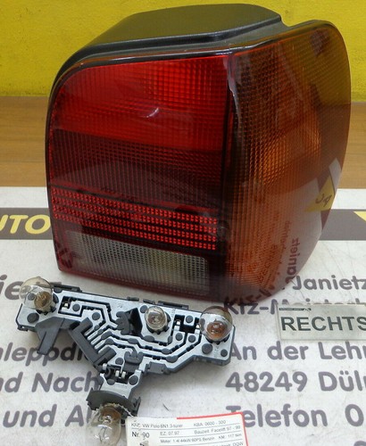 Rücklicht getönt Rechts Hella 6N0945096B VW Polo 6N 3-Türer Bj. 97 - 99 Facelift