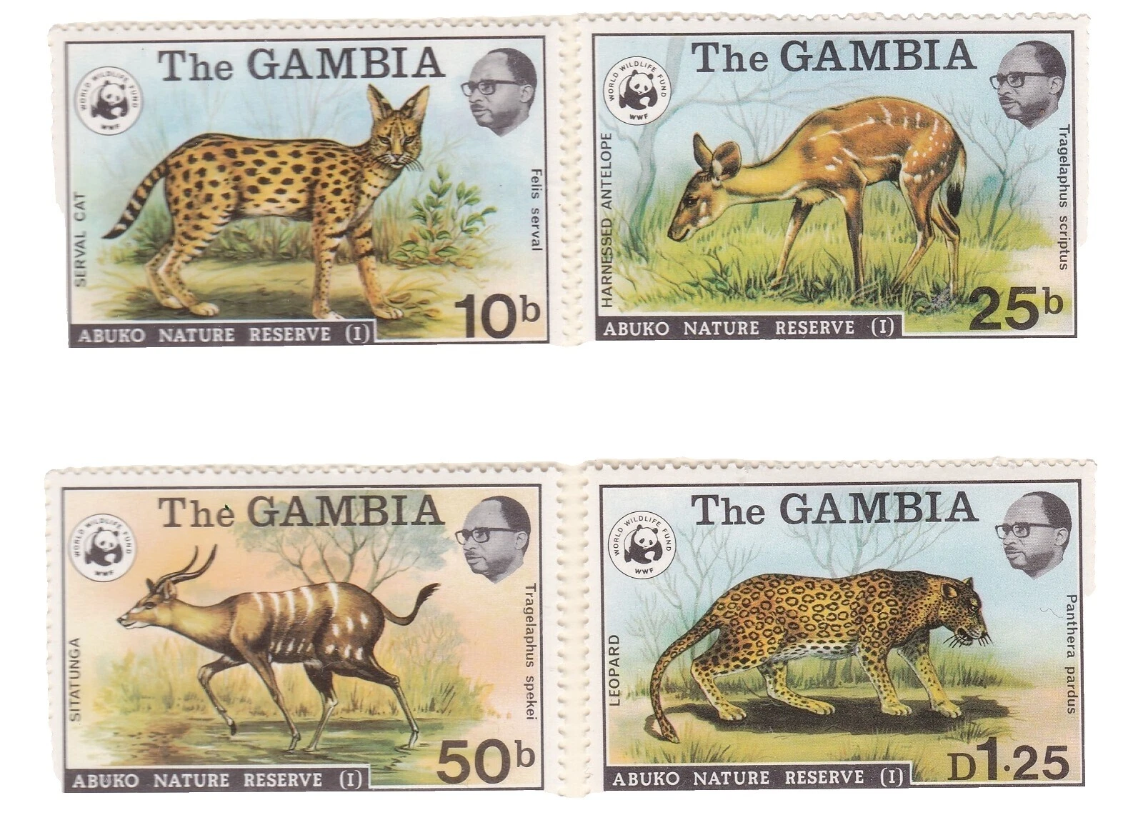 World Wildlife Fund (WWF) Gambian Stamps (1965-Now)
