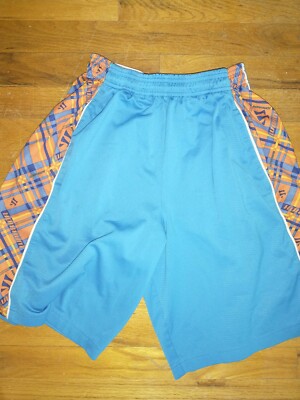 Warrior Turquoise Orange Plaid Shorts Lacrosse Medium
