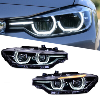 Scheinwerfer Montage für BMW 3er F30 12-16 HI Halogen Beam Projektor LED DRL L+R