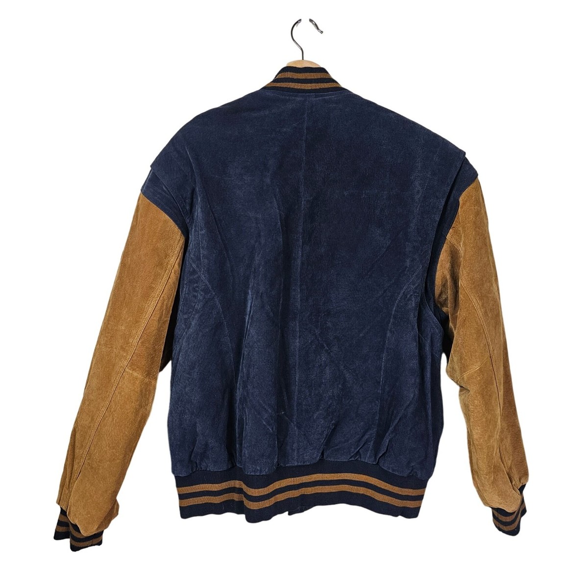 VTG 90s City Streets Suede Bomber Varsity Jacket Sz L Two VTG 90s City Streets Suede Bomber Varsity Jacket Sz L Two